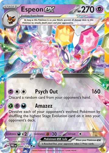 Holofoil espeon 034 131 - espeon, ex