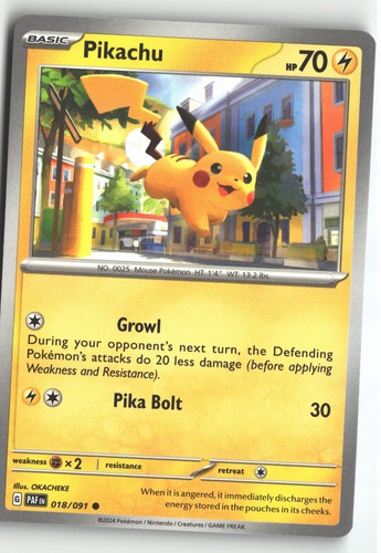Pikachu 018 091 - 018/091, paldean