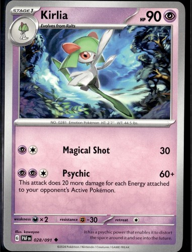 Kirlia 028 091 non comune - kirlia,