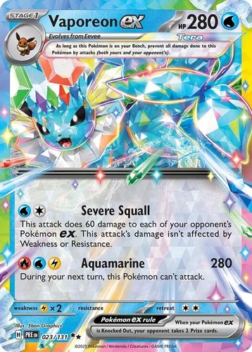 Holofoil vaporeon 023 - ex, 023/131