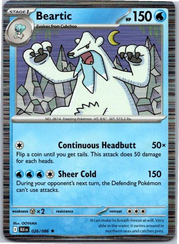 Beartic rare holo - holo, black