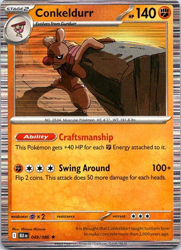 Pokemon conkeldurrr holofoil - pokemon,